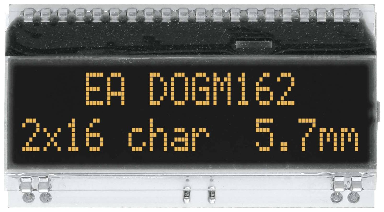 DISPLAY VISIONS Seven-segment display Yellow-green 5.57 mm 3.3 V, 5 V No. of digits: 2 EADOGM162L-A
