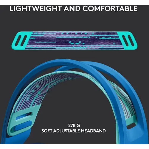 Logitech Gaming G733 LIGHTSPEED Gaming On-ear headset Cordless (1075099) 7.1 Surround Blue Volume control Logitech Gaming G733 LIGHTSPEED Gaming On-ear headset Cordless (1075099) 7.1 Surround Blue Volume control