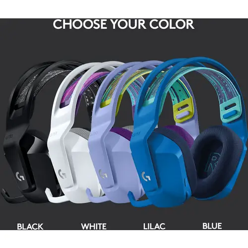 Logitech Gaming G733 LIGHTSPEED Gaming On-ear headset Cordless (1075099) 7.1 Surround Blue Volume control Logitech Gaming G733 LIGHTSPEED Gaming On-ear headset Cordless (1075099) 7.1 Surround Blue Volume control