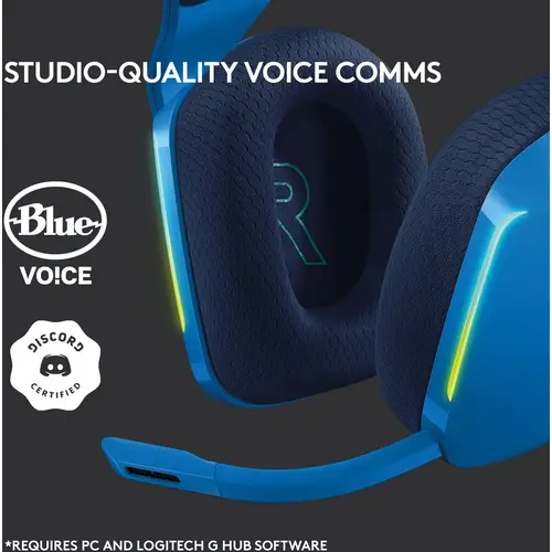 Logitech Gaming G733 LIGHTSPEED Gaming On-ear headset Cordless (1075099) 7.1 Surround Blue Volume control Logitech Gaming G733 LIGHTSPEED Gaming On-ear headset Cordless (1075099) 7.1 Surround Blue Volume control
