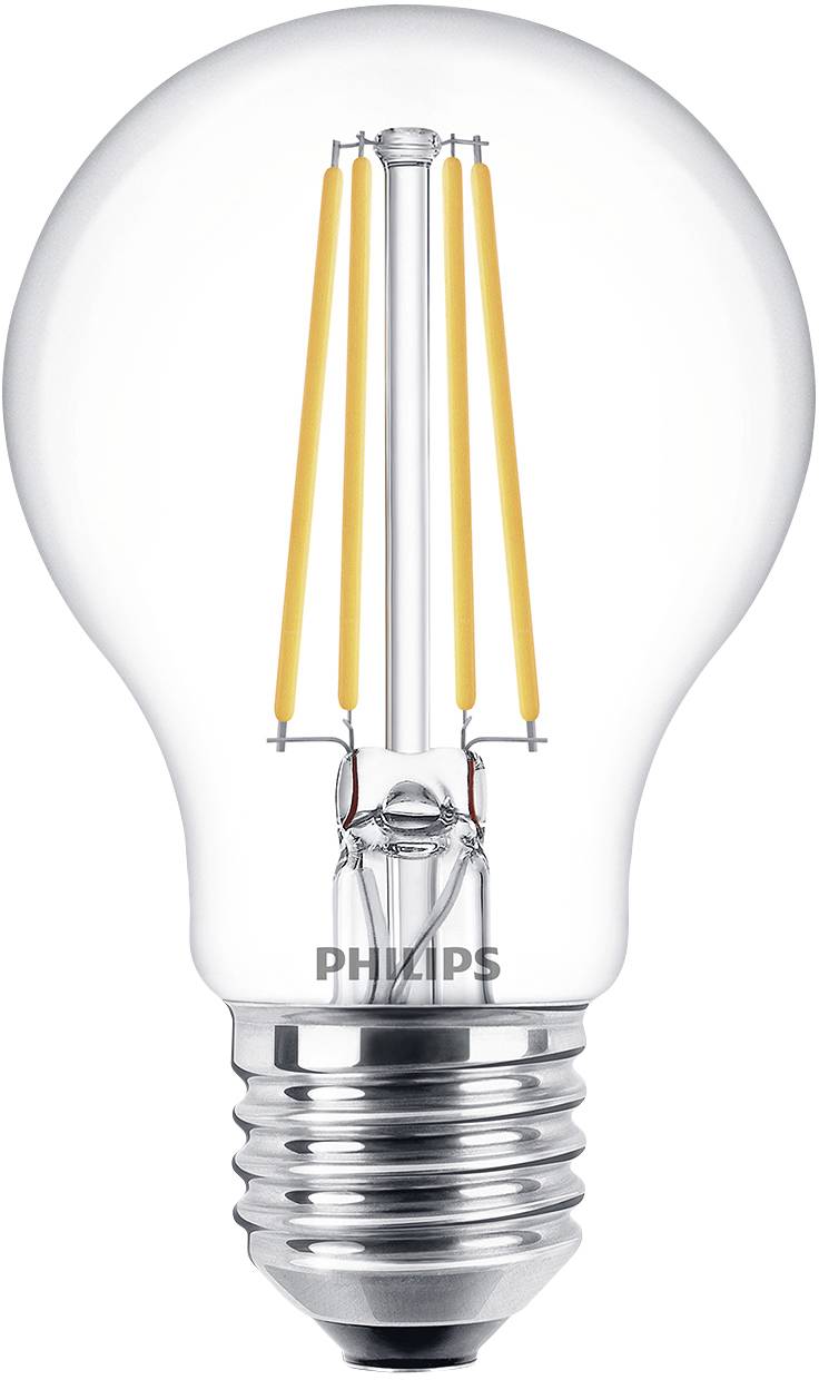Philips LED 76393000 LED (monochrome) EEC E (A - G) E-27 7 W = 60 W Warm white (Ø x L) 6 cm x 10.4 cm 3 pc(s)