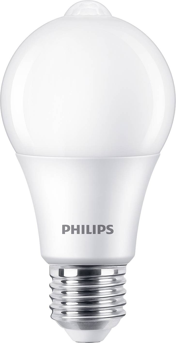 Philips LED light bulb with E27 socket, energy-efficient and in a classic design.