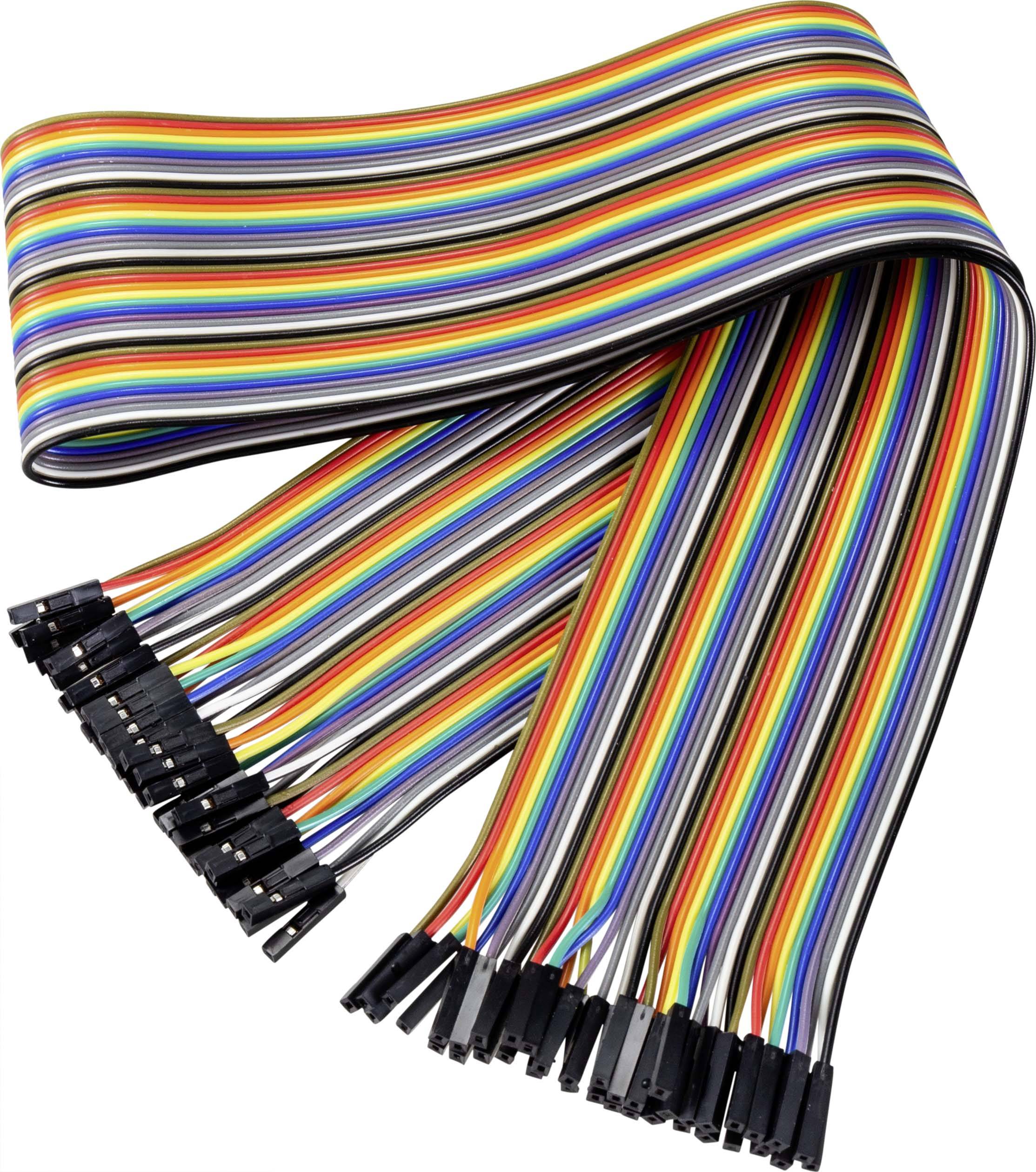 Renkforce JKFF406 Jumper cable Arduino, Banana Pi, Raspberry Pi® [40x Wire jumper socket - 40x Wire jumper socket] 60.00 cm