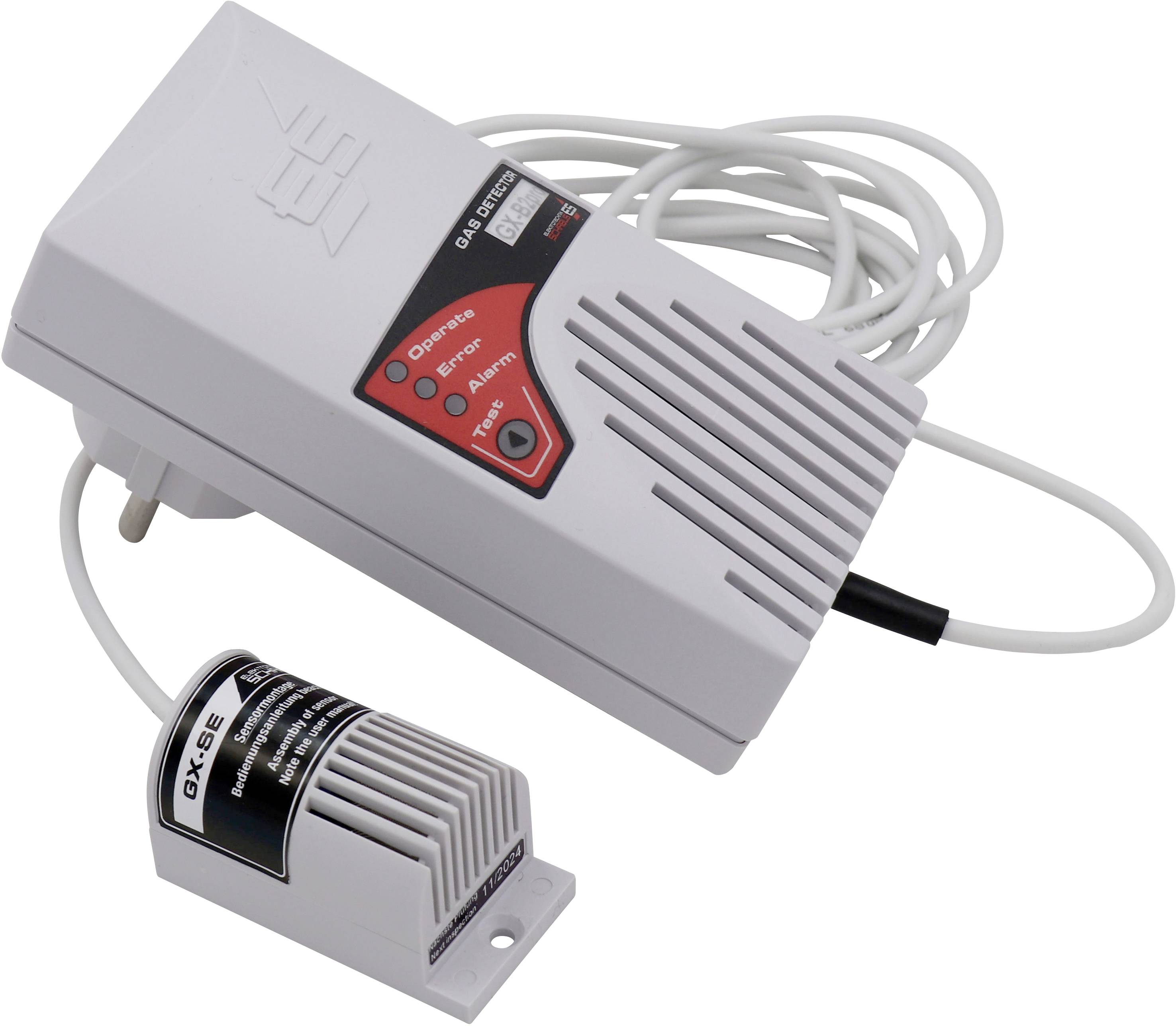 Schabus GX-B2pro ext. Sensor SE Gas detector incl. external sensor mains-powered, via mains outlet detects Ethanol, Methane