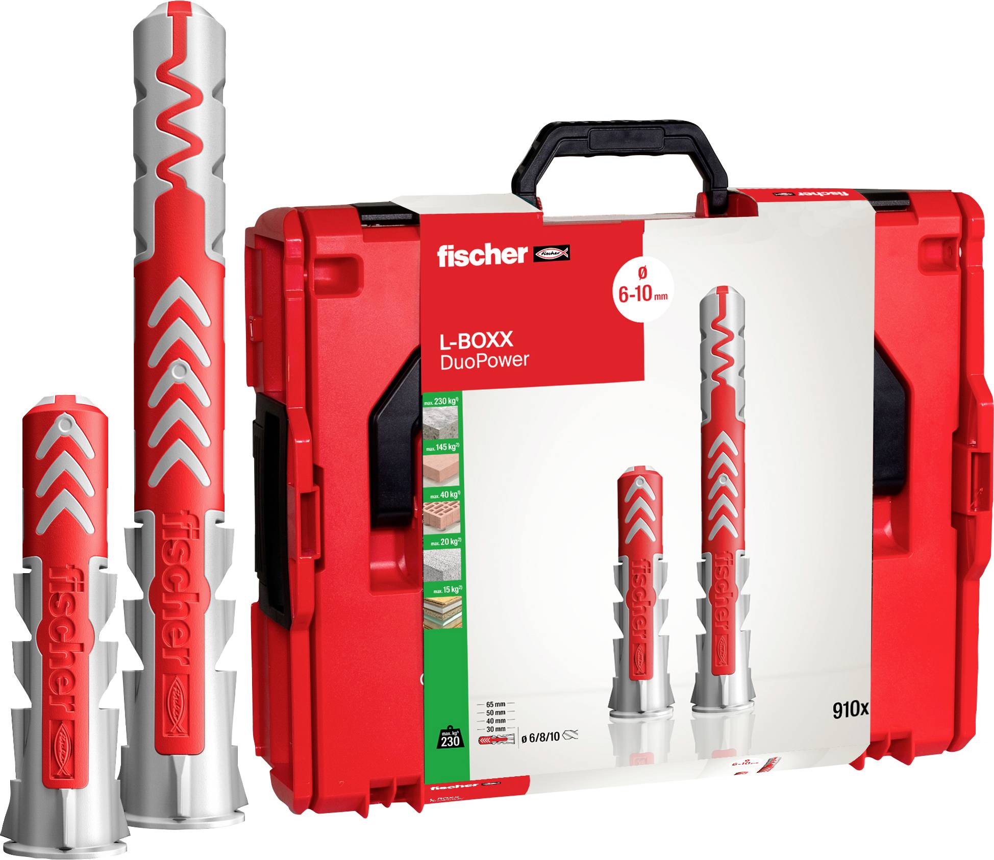 Fischer 558627 DUOPOWER Dübel-Sortimentsbox 910 Parts