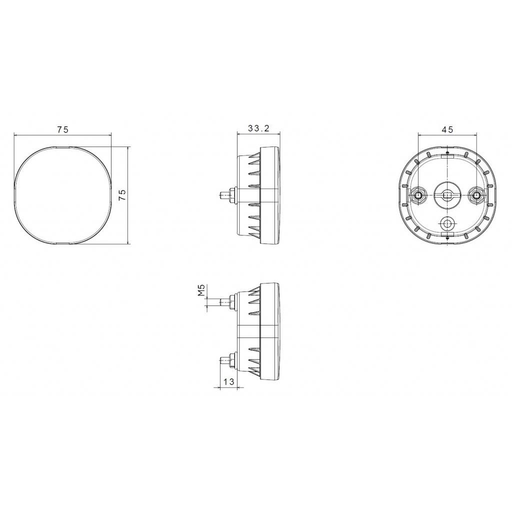 Fristom Reversing lamps Open cable ends Reversing lamps rear 12 V DC, 24 V DC