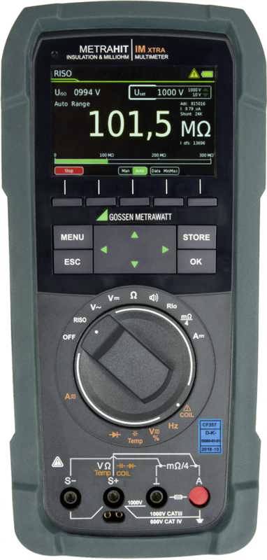 Gossen Metrawatt M273S Handheld multimeter, Precision tester Calibrated to (DAkkS standards) Digital Data logger CAT III 1000
