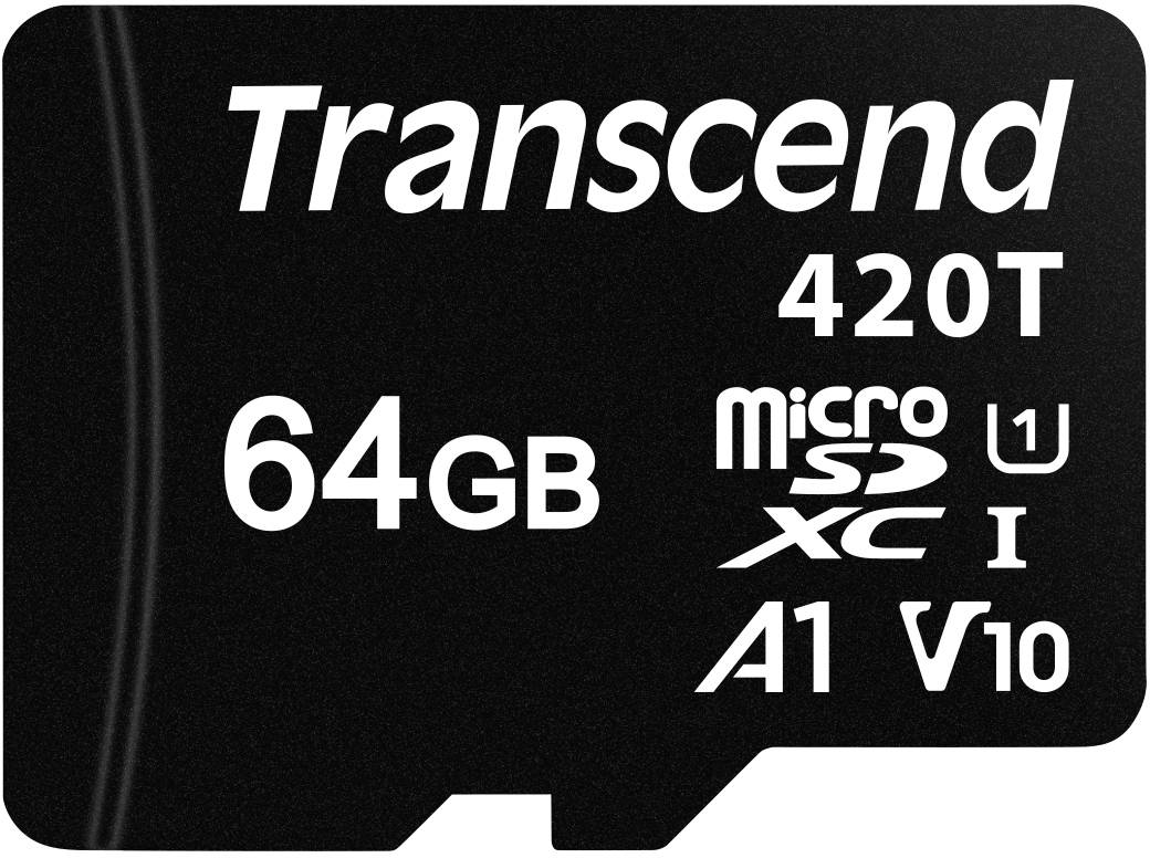 Transcend TS64GUSD420T microSD card Industrial 64 GB Class 10 UHS-I