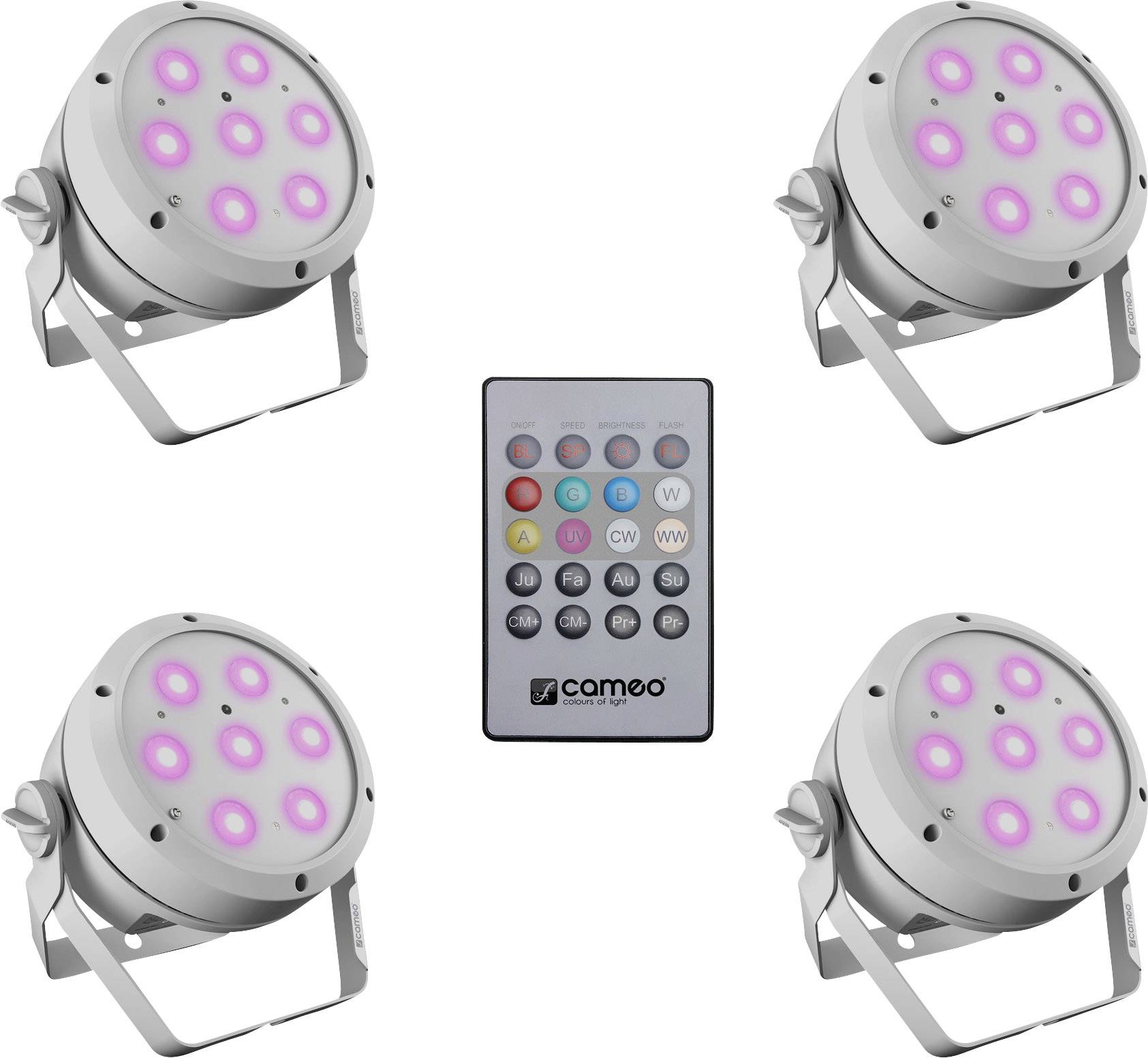 Cameo ROOT PAR 4 WH SET 1 LED PAR stage spotlight No. of LEDs (details): 7 4 W White