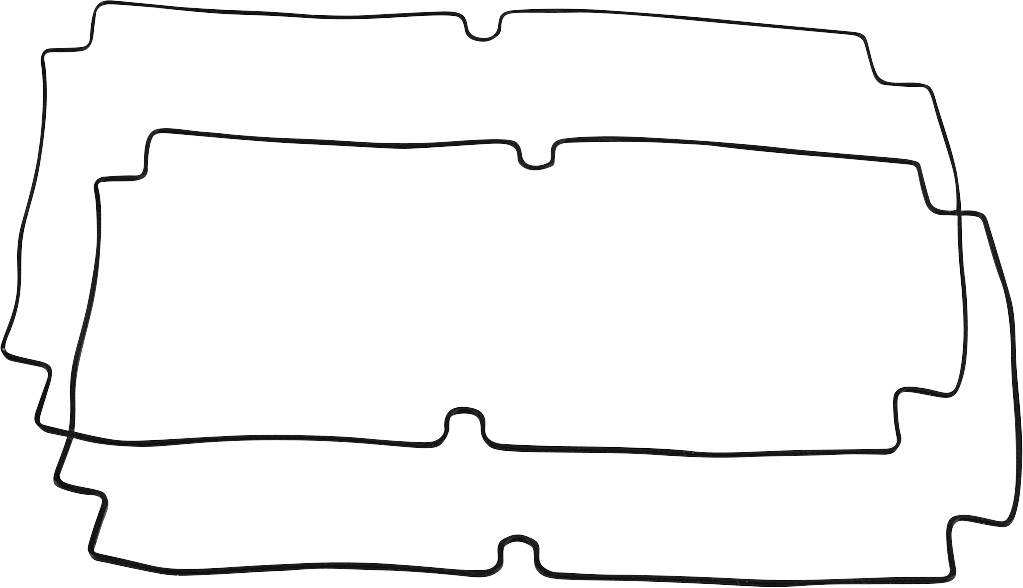 Wire cutting gauge: Shows the shapes and outlines of a three-part wire used in the production of a workpiece.