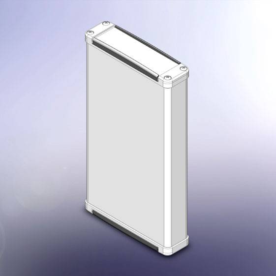 A rectangular, grey device with a robust casing against a neutral background. It looks technical, possibly an electronic component.