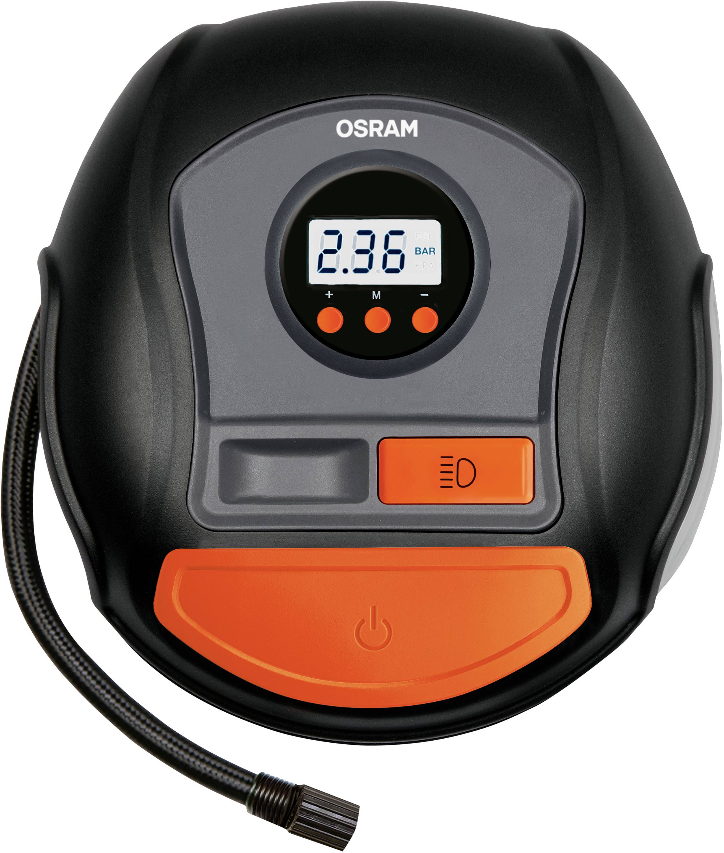 Osram Automotive OTI450 Compressor 12V cable adapter, Digital display, Cable tidy, incl. inspection light, Surge protection
