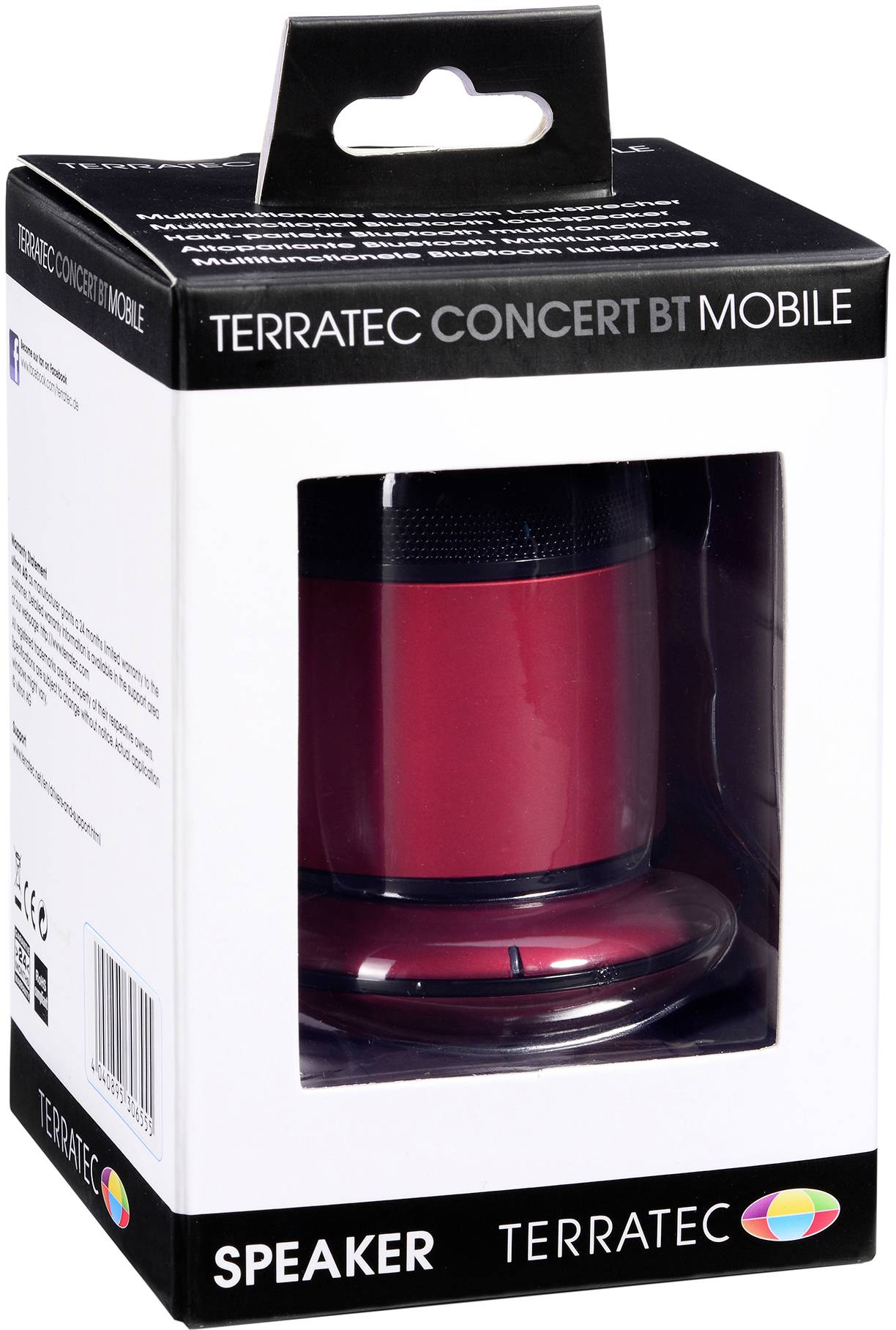 Terratec CONCERT mobile Bluetooth speaker Red