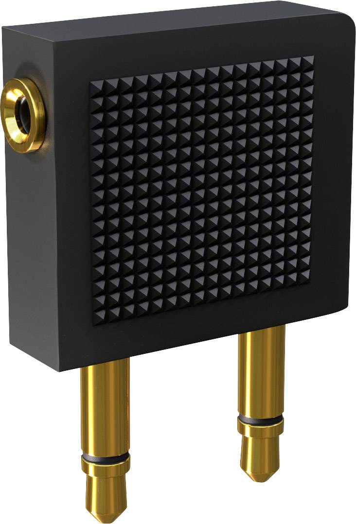 Oehlbach D1C35015 i-Jack AD-Flight Jack Audio/phono Y adapter [1x Jack socket 3.5 mm - 2x Jack plug 3.5 mm] Black