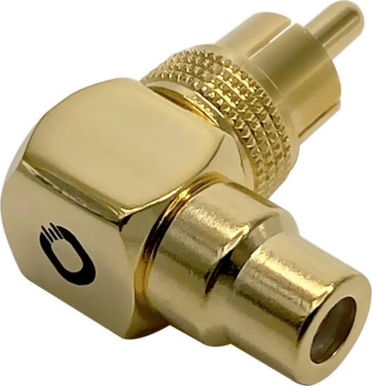 Oehlbach Sound-AD 90 RCA adapter (angled) [1x RCA plug (phono) - 1x RCA socket (phono)]