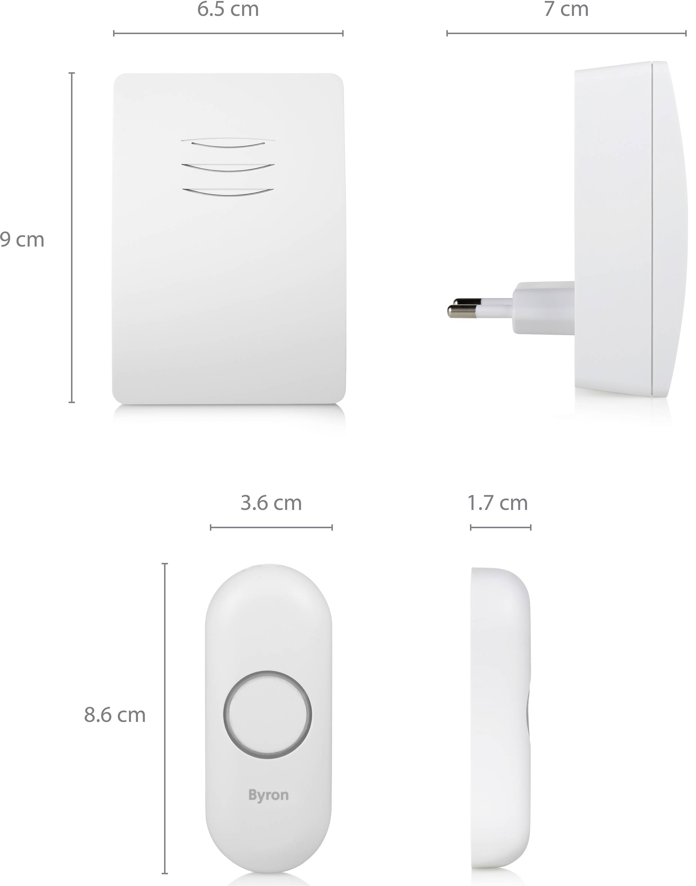 Byron DBY-21132 Wireless door bell Complete set