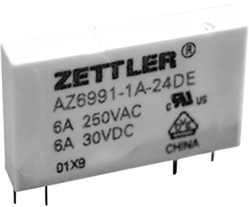 Zettler Electronics AZ6991-1CE-24DE PCB relay 24 V DC 8 A 1 change-over