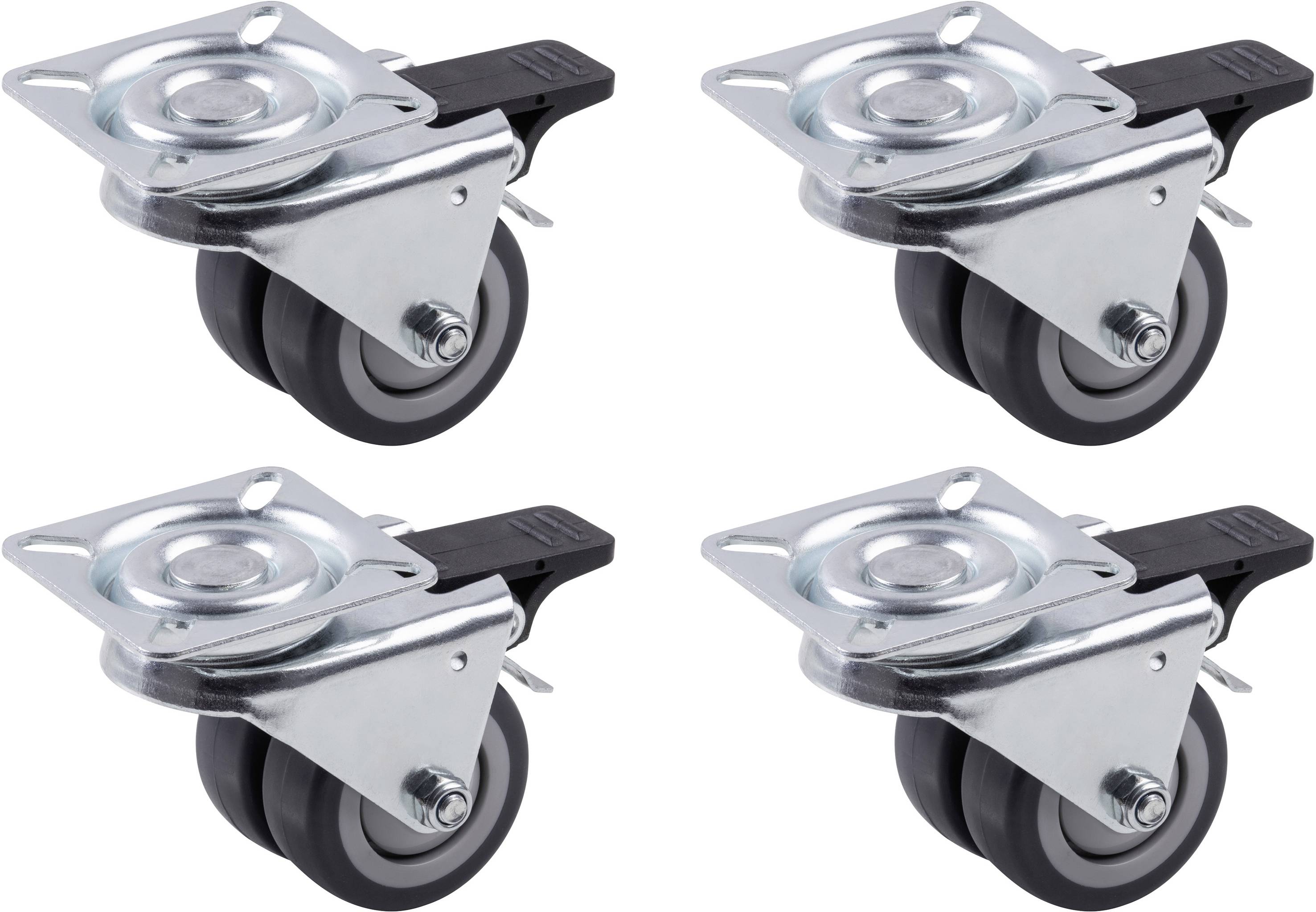 Metafranc WU0804660 Twin wheel caster Wheel diameter: 50 mm Load capacity (max.): 70 kg 4 pc(s)