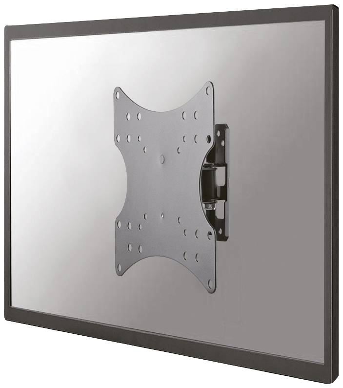 A black TV wall mount installed on a wall, visible from the side.