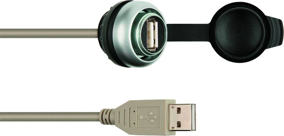 Mounted socket USB 3.0 BF A, 2.0 m cable extension MSDD 4000-73000-0180000 Murrelektronik Content: 1 pc(s)