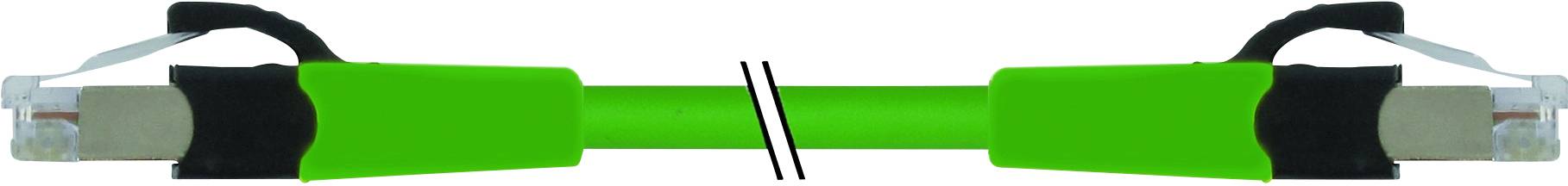 Green fitness resistance band handle, with black and silver elements at both ends.