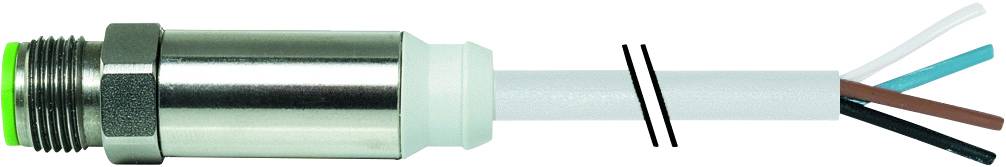 Murrelektronik 7044-12021-3360050 Sensor/actuator connector M12 x 1 Plug, straight 0.50 m No. of pins (RJ): 4 1 pc(s)