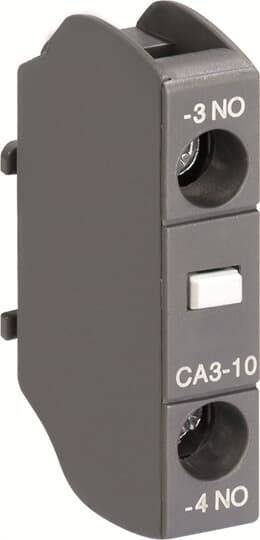 An electrical relay module with the inscription '-3 NO' and 'CA3-10' on the front.