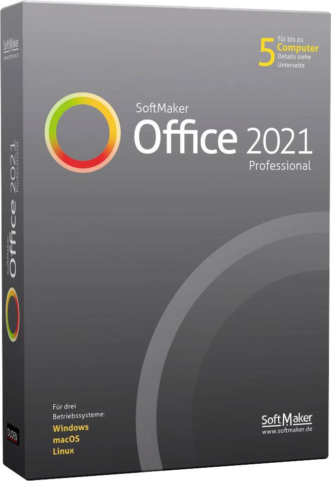 SoftMaker Office 2021 PRO Full version, 5 licences Windows Office package