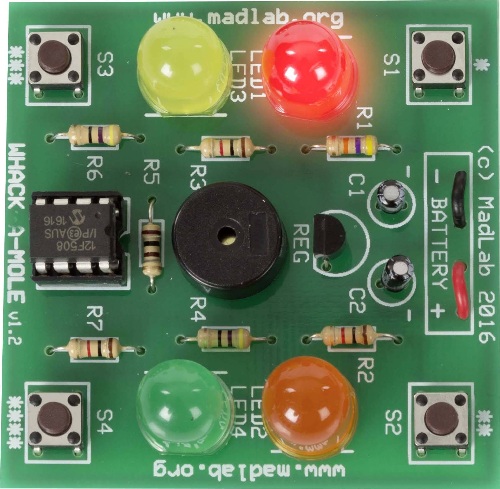 Whadda WSG111 Hit the Mole Version: Assembly kit 9 V