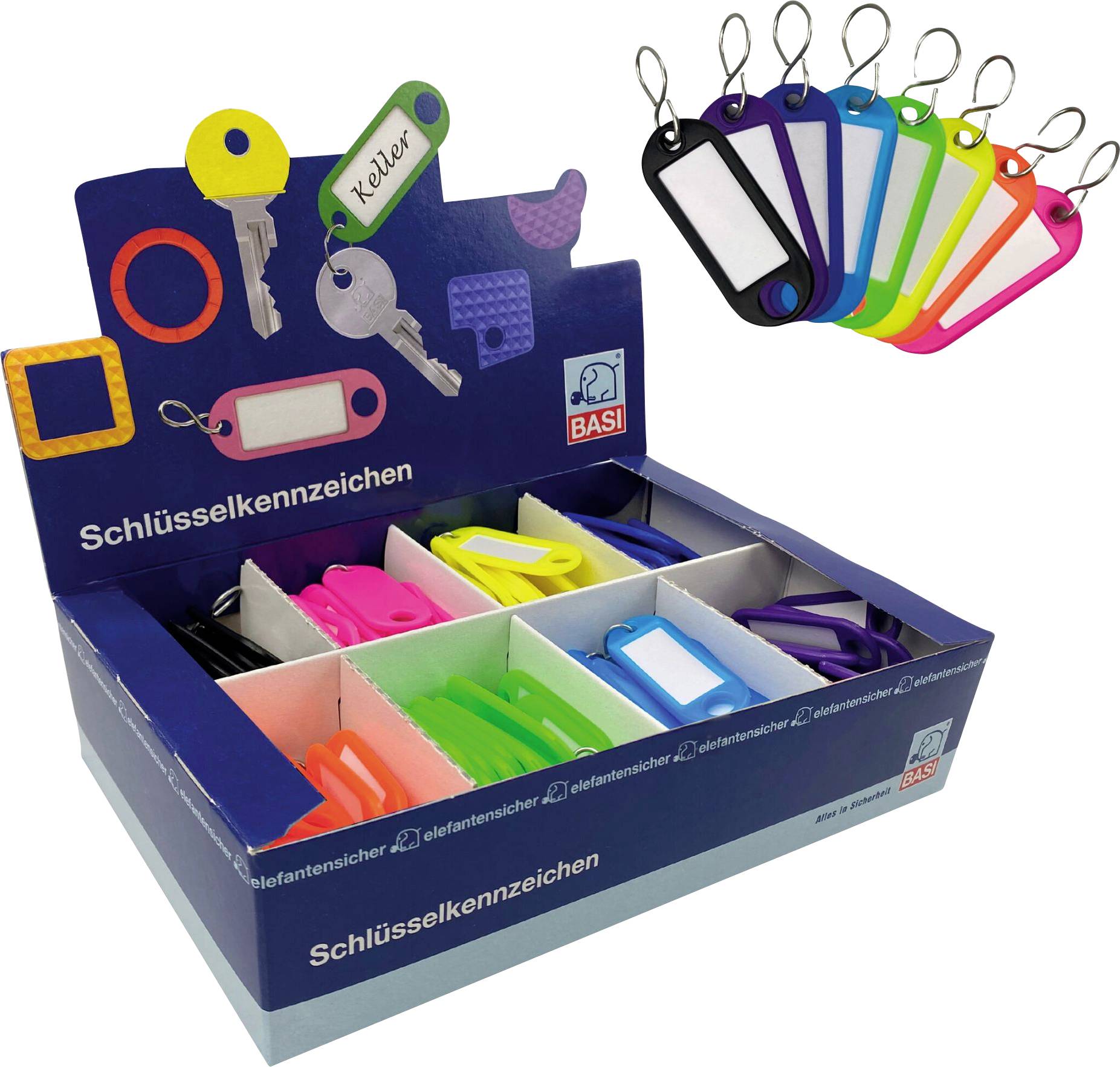 Basi Key ring 8500-9010 8-colour 1 Set