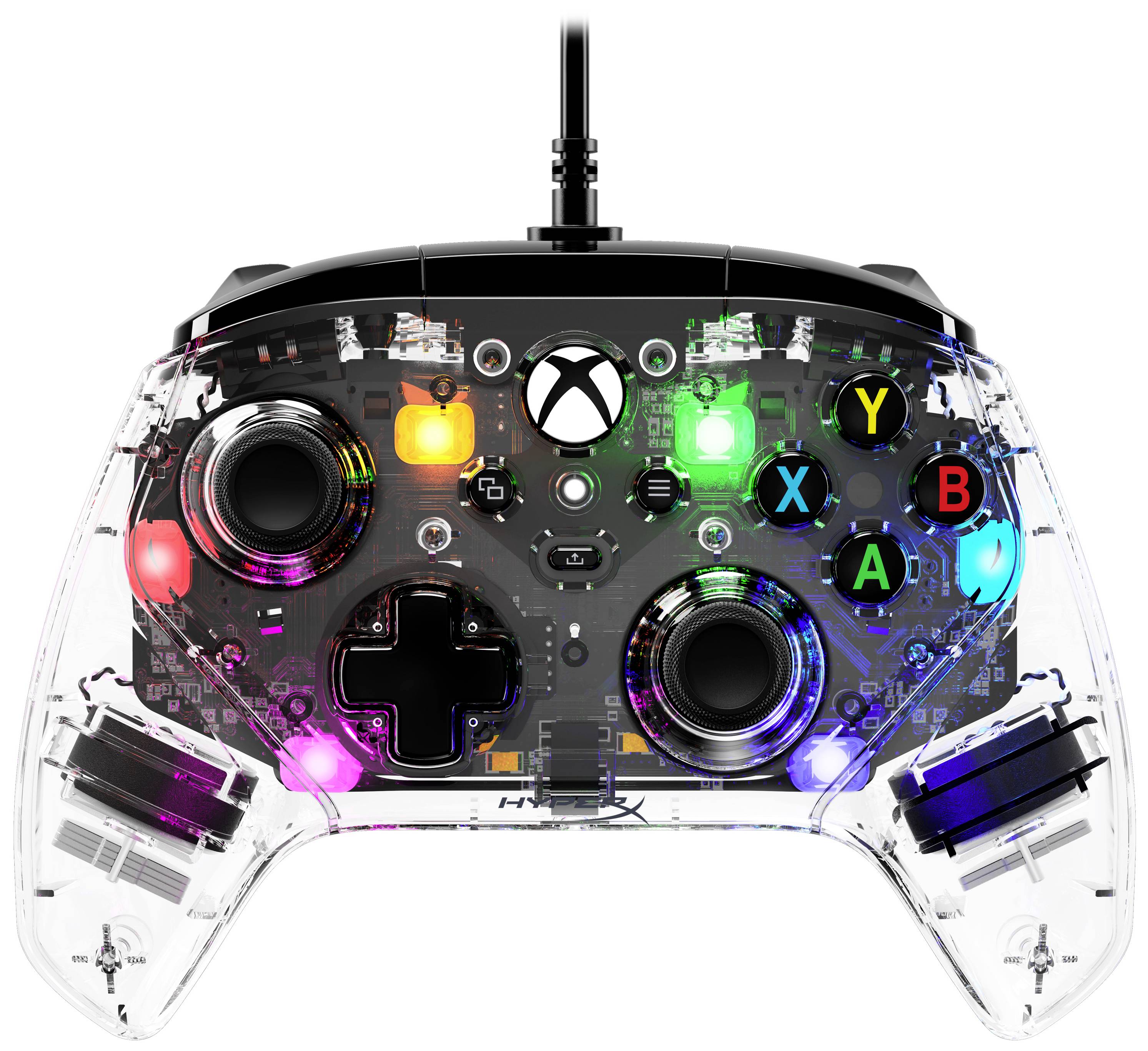 HyperX Clutch Gladiate RGB Gamepad PC, Xbox One, Xbox One S, Xbox Series S, Xbox Series X Transparent