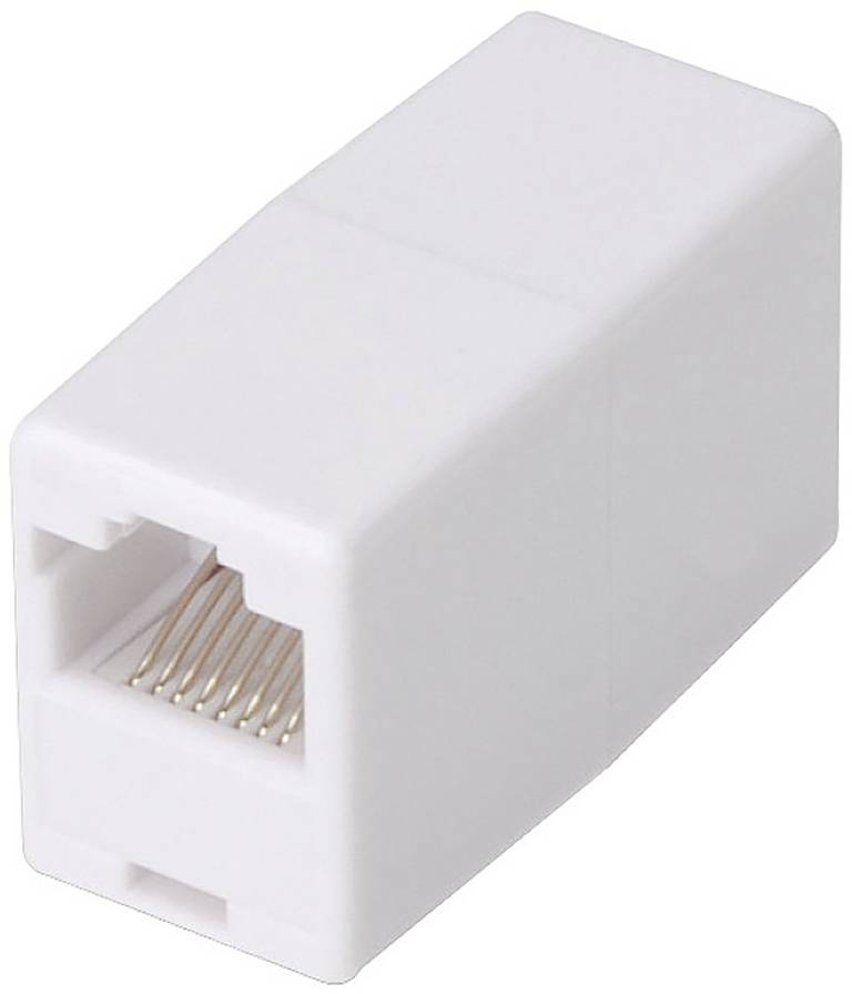 Digitus RJ45 Networks Adapter CAT 5, CAT 5e [1x RJ45 socket - 1x RJ45 socket] White