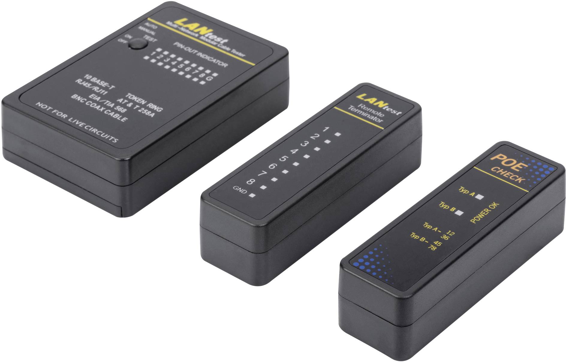 Digitus DN-14001-1 Network tester Compatible with: CAT 3, CAT 5, CAT 6, CAT 7a