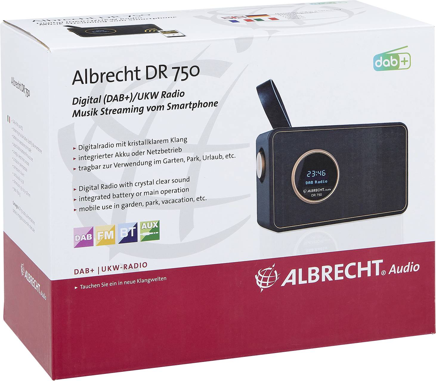 Albrecht DR 750 Desk radio DAB+, DAB, FM Black