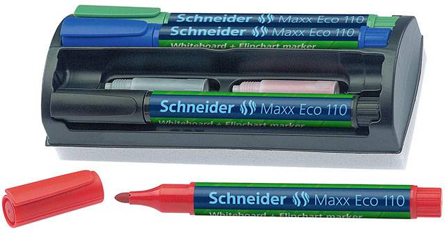 Schneider 111098 MAXX Eco 115 Whiteboard marker set Black, Red, Blue, Green