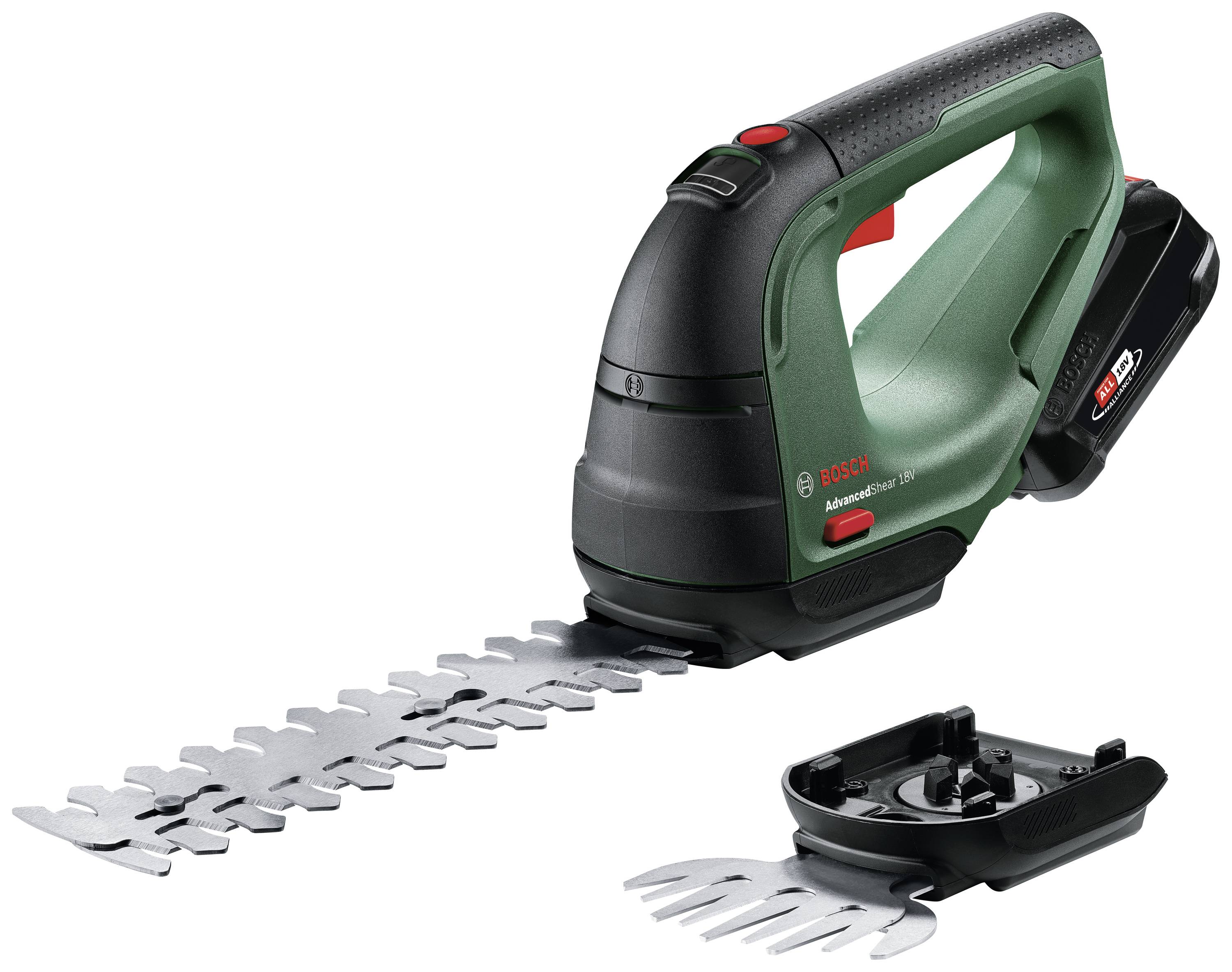 Bosch Home and Garden 0600857000 ADVANCEDSHEAR 18-10 Rechargeable battery Lawn shears, Bush trimmer + battery, + charger 18