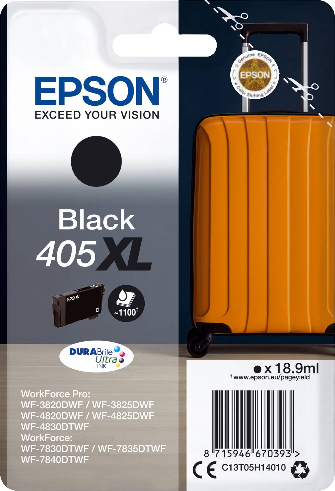 Epson Ink cartridge T05H1, 405XL Original Black C13T05H14010
