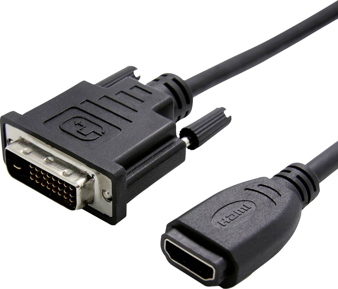 Value DVI / HDMI Adapter cable DVI-D 24+1-pin plug, HDMI-A socket 0.15 m Black 12.99.3116 DVI cable