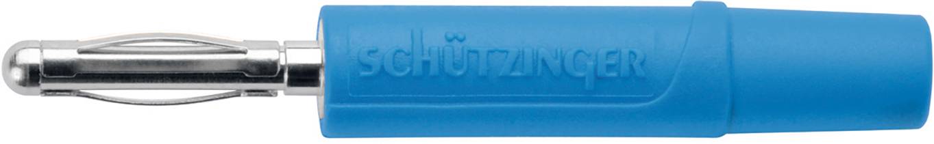 Schützinger DI FK 02 L Ni / BL Spring-loaded plug Blue