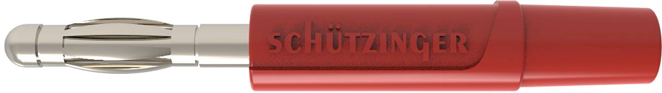 Schützinger DI FK 04 L Ni / RT Spring-loaded plug Red