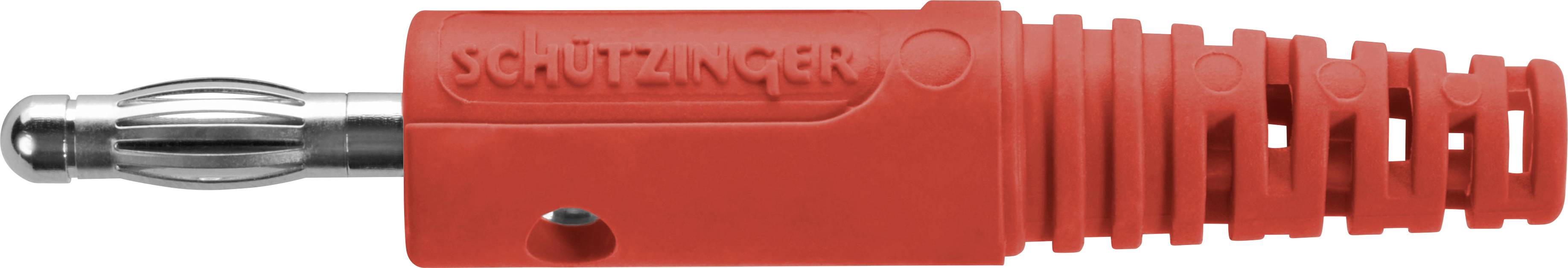 Schützinger DI FK 8 L Ni / RT Spring-loaded plug Red