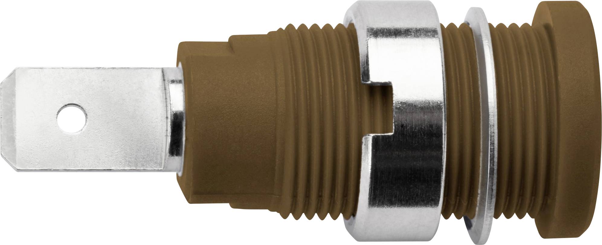 Schützinger DI SEB 6452 Ni / BR Safety socket Brown