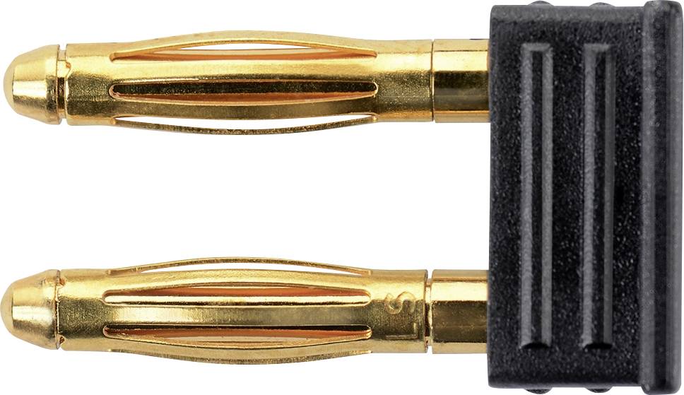 Schützinger KURZ 6730 / 5.08-2 IG Au / SW Shorting plug Black 1 pc(s)