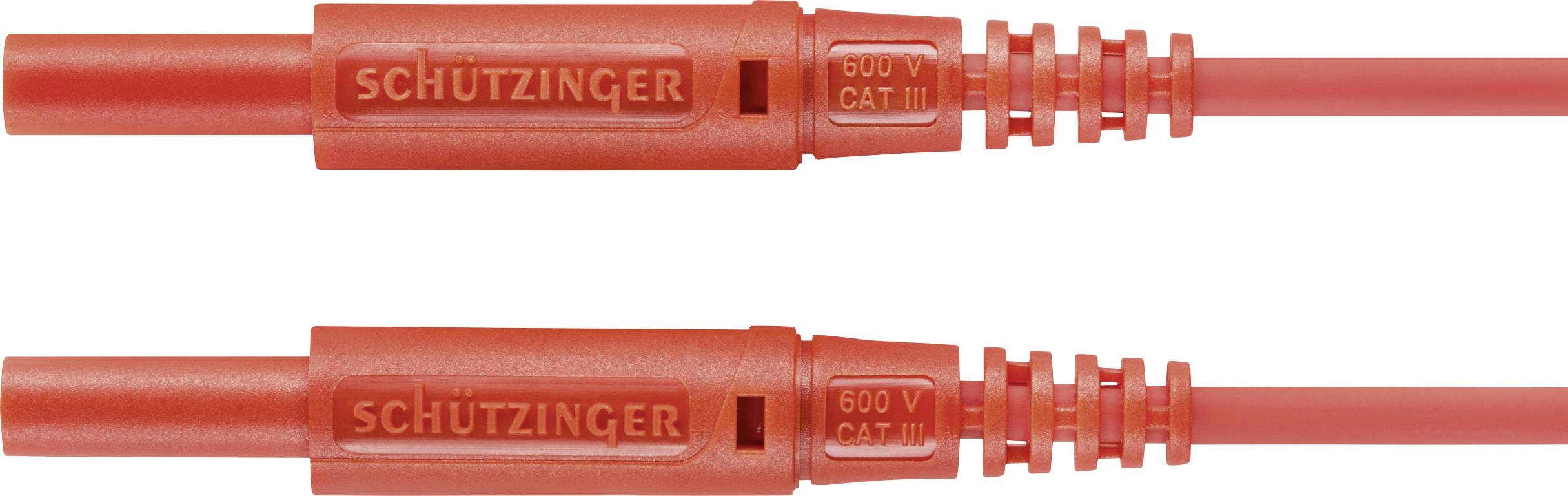 Schützinger MSFK A301 / 0.5 / 100 / RT Test lead 2 mm plug 2 mm plug Red 1 pc(s)