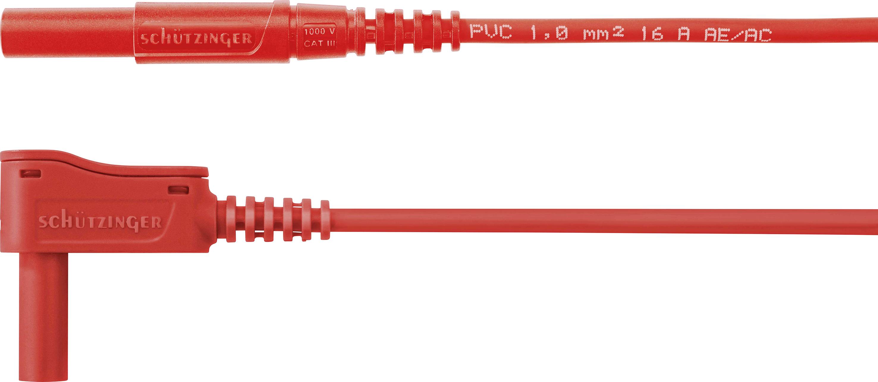 Schützinger MSWFK A341 / 1 / 100 / RT Test lead 4 mm plug 4 mm plug Red 1 pc(s)