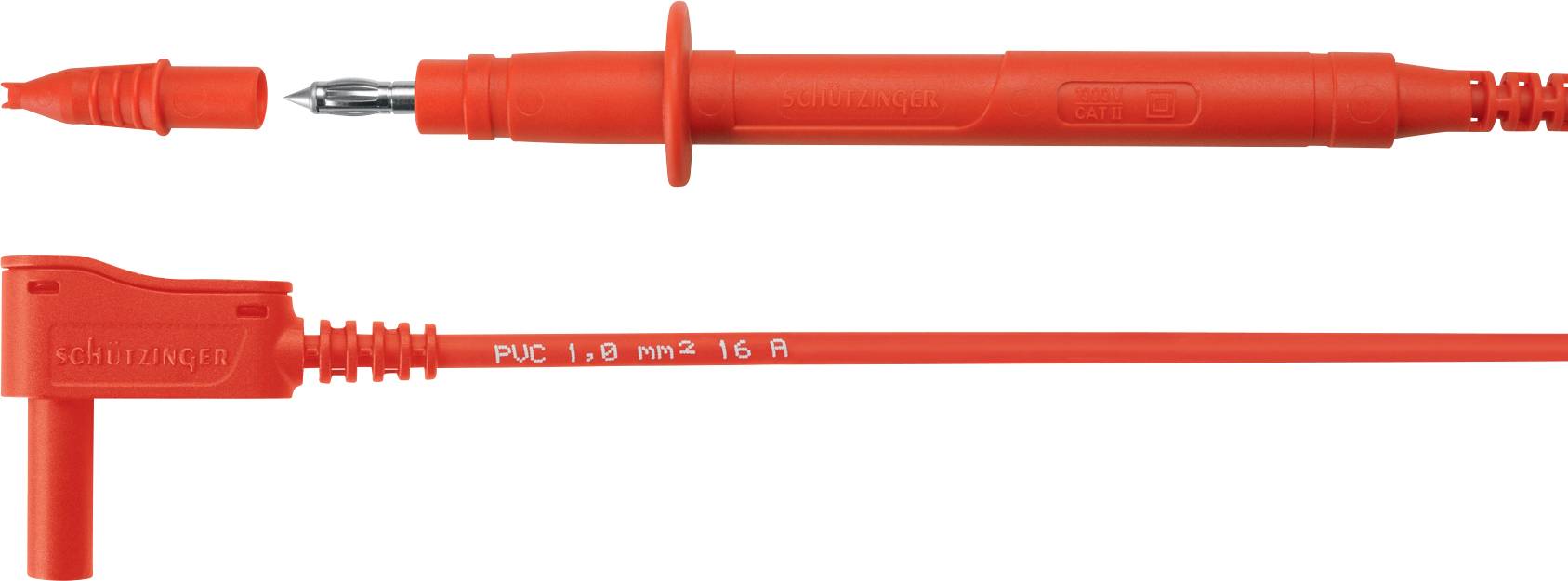 Schützinger SPL 7312 Ni / 1 / 100 / RT Safety test lead 4 mm plug Test probe Red 1 pc(s)