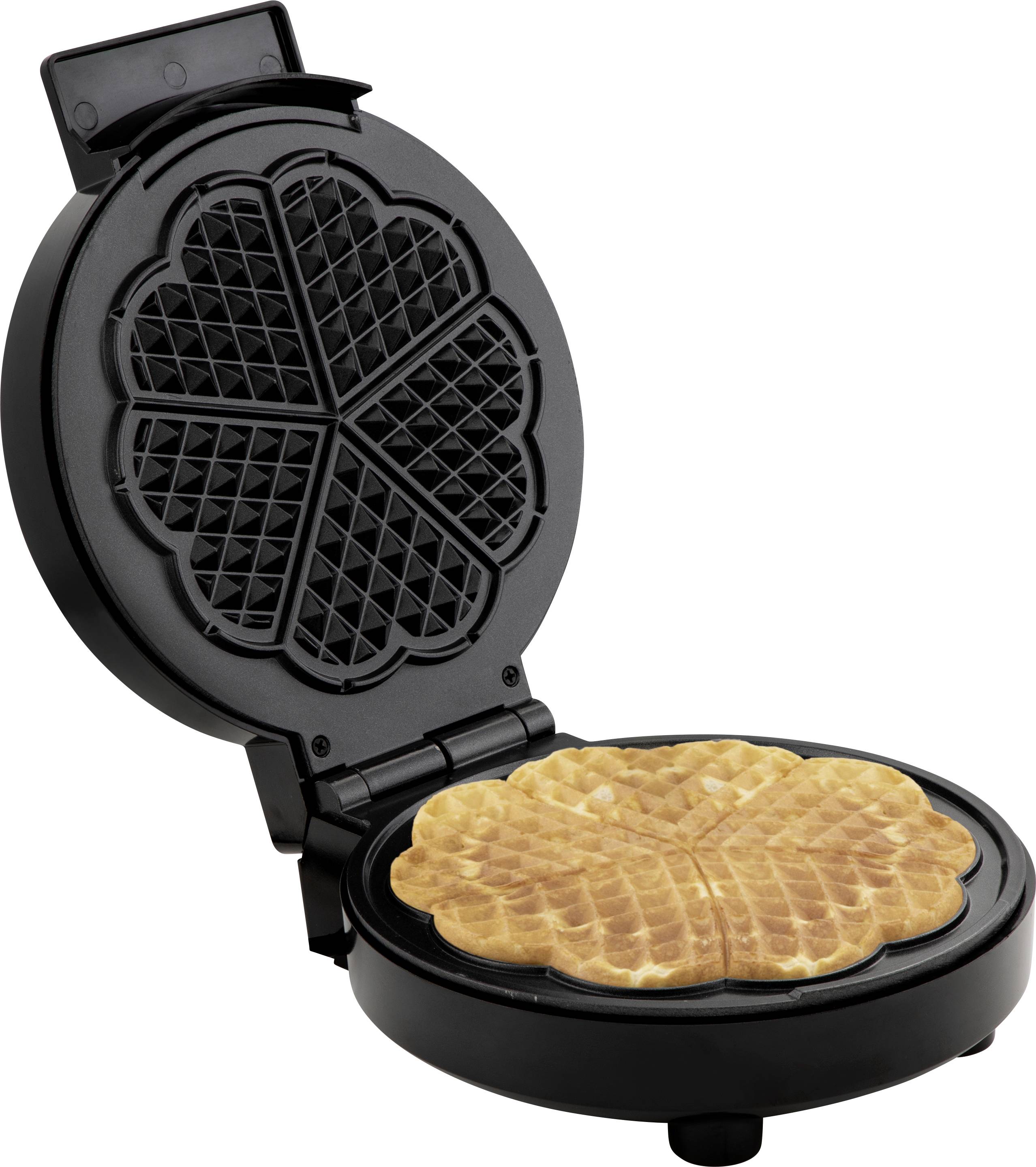 Prinz PZ-WA1 Waffle maker stepless thermostat, Non-stick coating Black, Silver