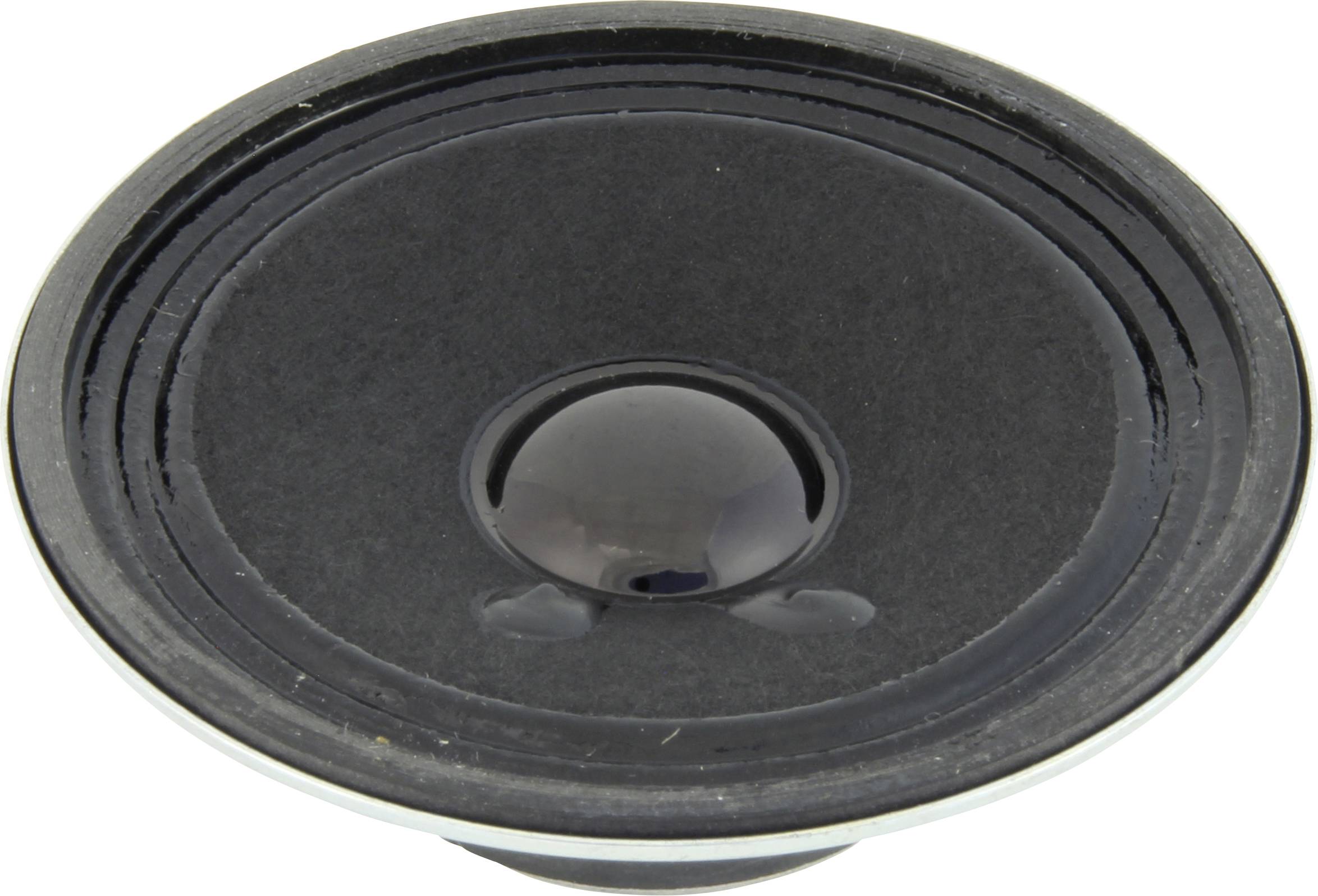 Speaker with black cone in close-up, showing the membrane and dust cap. Suitable for audio applications.