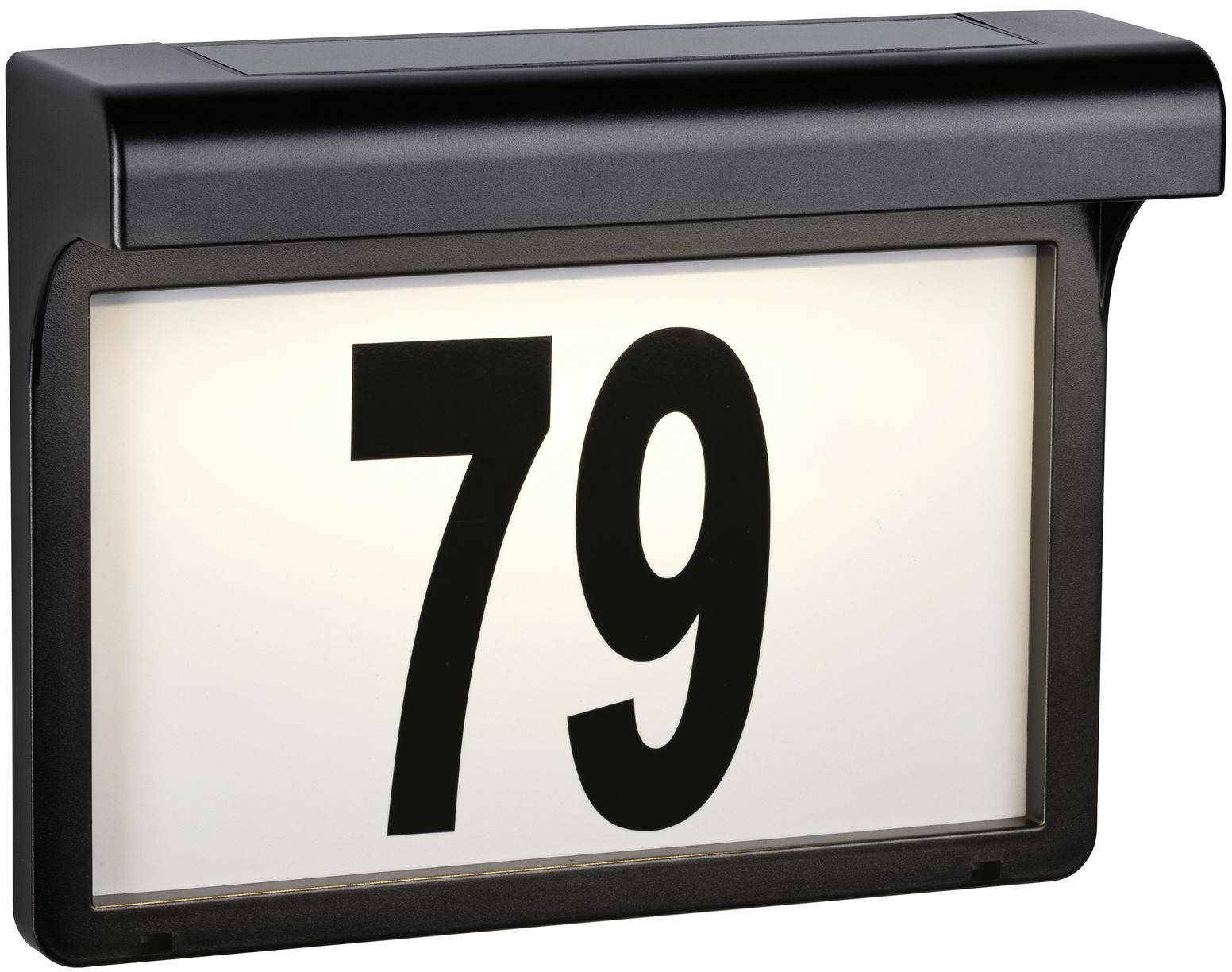 Paulmann 95388 Solar-powered illuminated house numbers 0.05 W Warm white Black