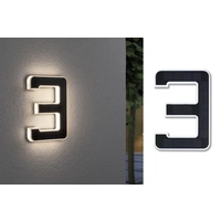Paulmann 79844 Solar-powered illuminated house numbers 0.20 W Warm white Black Paulmann 79844 Solar-powered illuminated house numbers 0.20 W Warm white Black